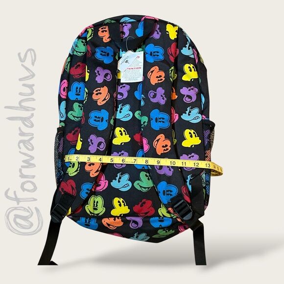Walt Disney World Rainbow Mickey Mouse Backpack Neon Faces main image 10